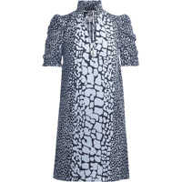 Rochii Michael Kors Black And White Dress With Goffer