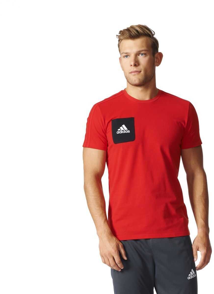 Tricou adidas TIRO17 TEE SCARLE/BLACK/WHITE