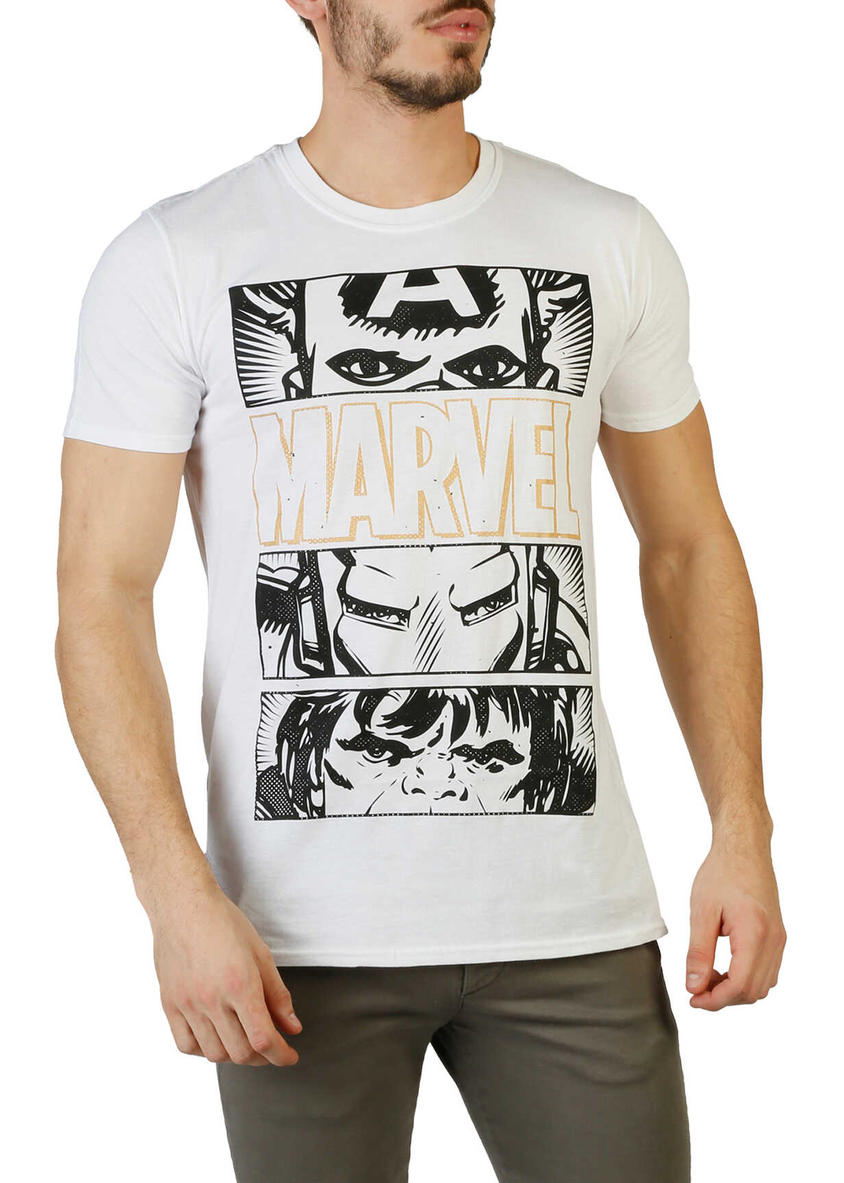 Tricou Marvel Rbmts094 White