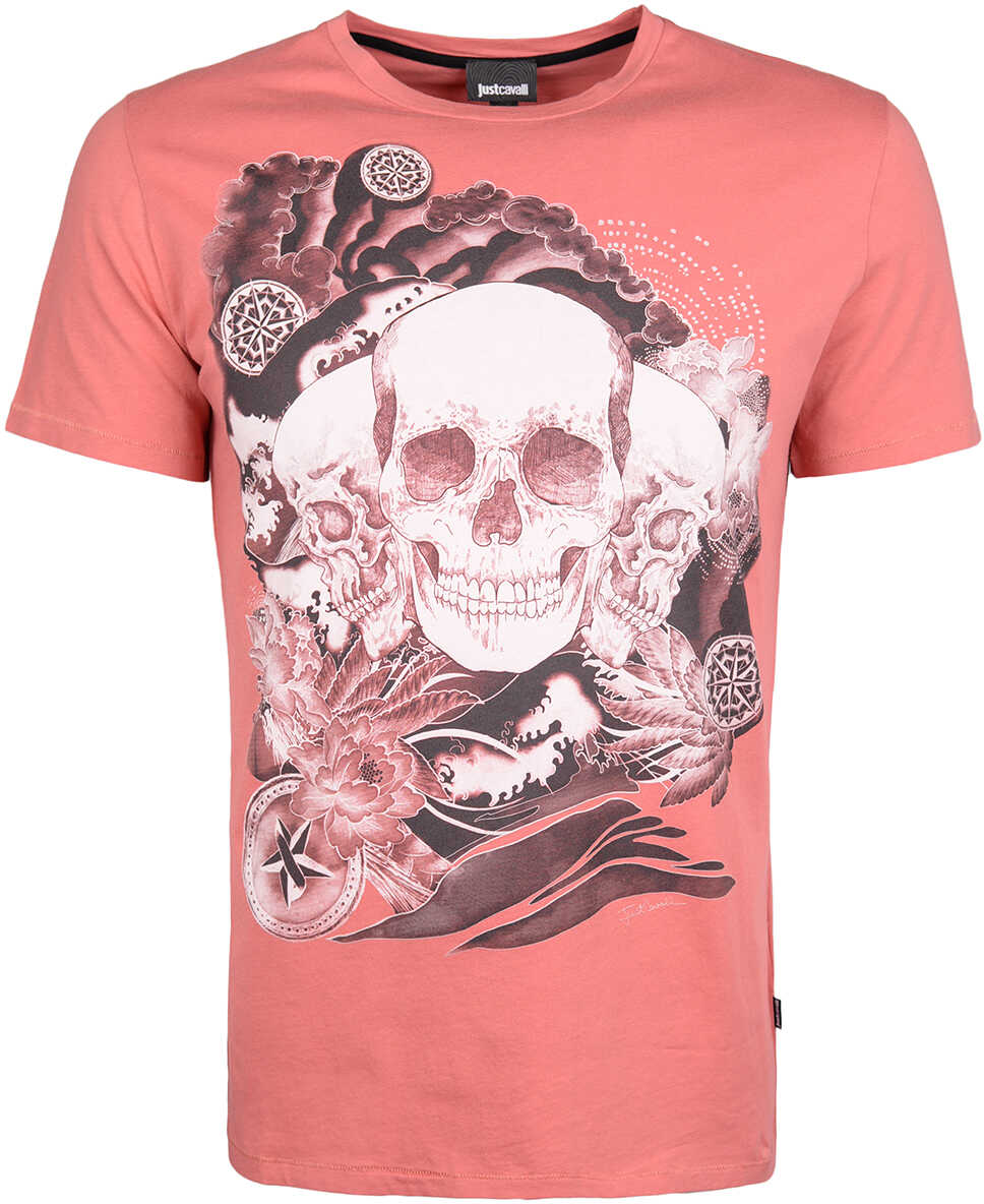 Tricou Roberto Cavalli Just Cavalli T-shirt Koralowy