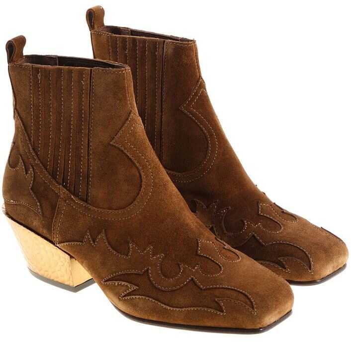 Gheata ASH Brown Texano Ginger Bis Texan Boots Brown