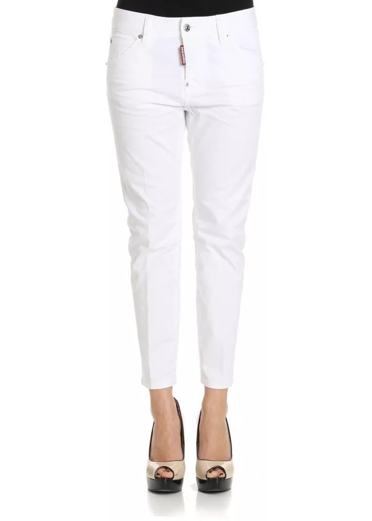Blug DSQUARED2 White Cool Girl Cotton Jeans White