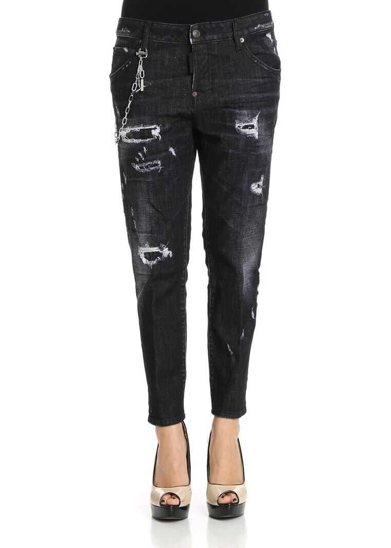 Blug DSQUARED2 Black Cool Girl Cotton Jeans Black