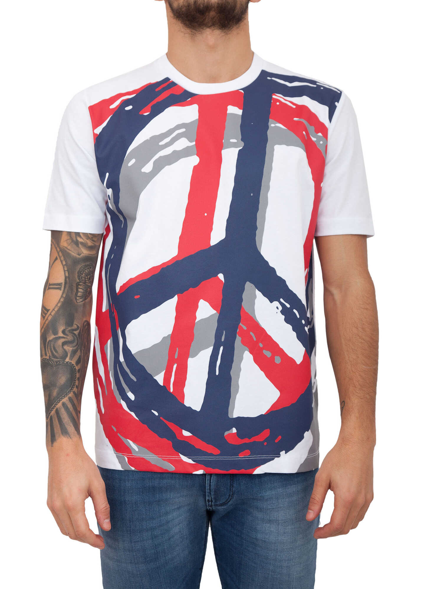 Tricou LOVE Moschino F5BAAB1A WHITE