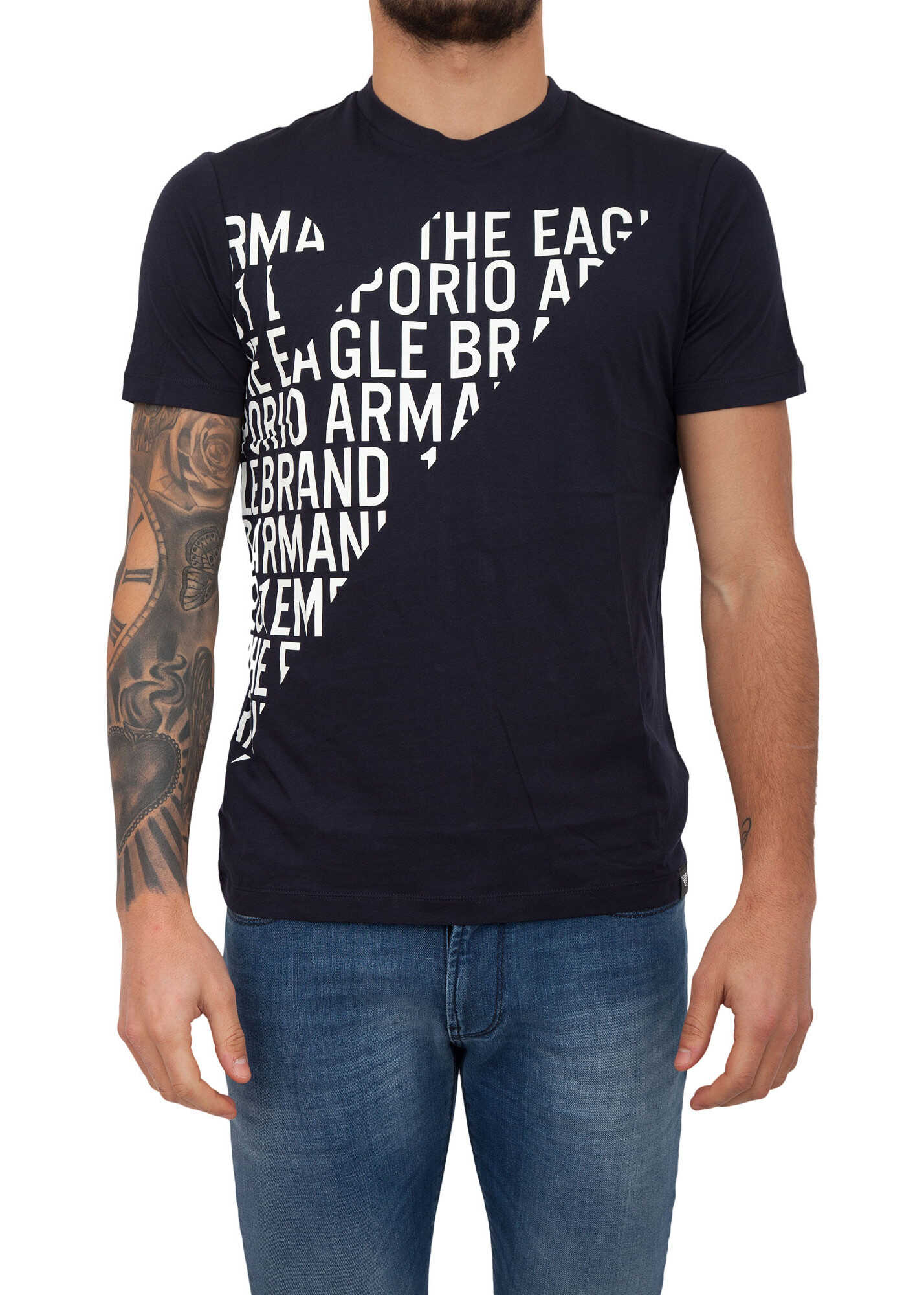Tricou Emporio Armani 364EAACD BLUE