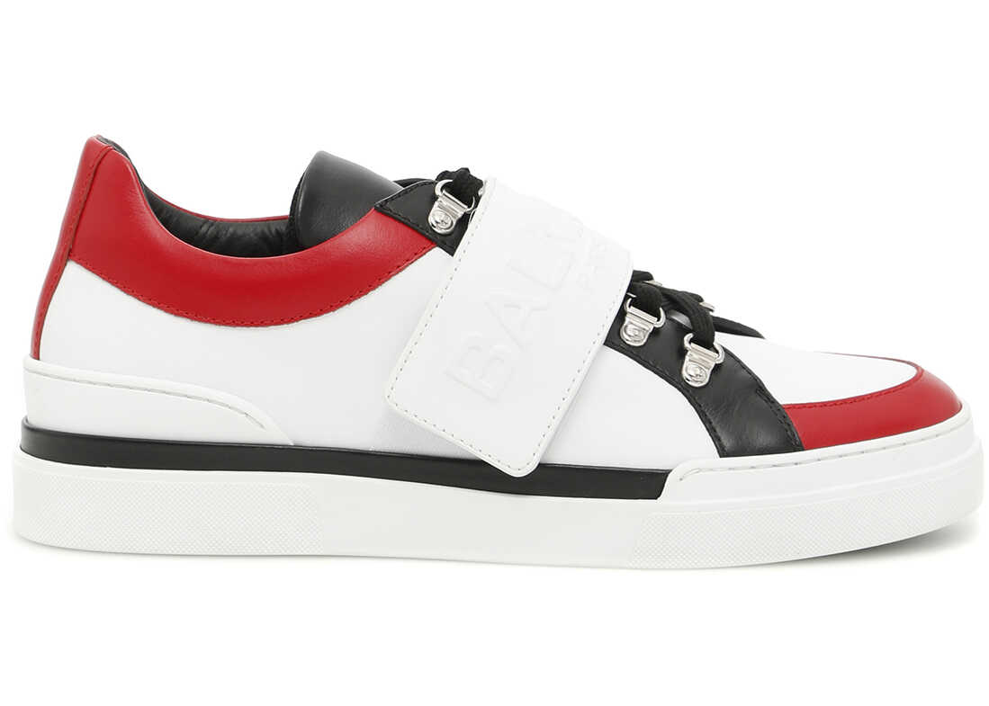 Tenis Balmain Multicolor Leather Sneakers WHITE RED