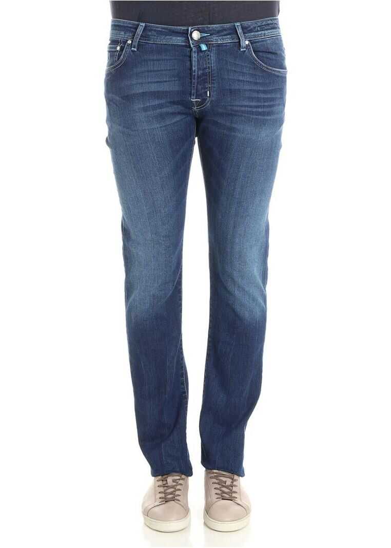 Blug Jacob Cohen Blue 5 Pocket Jeans Blue