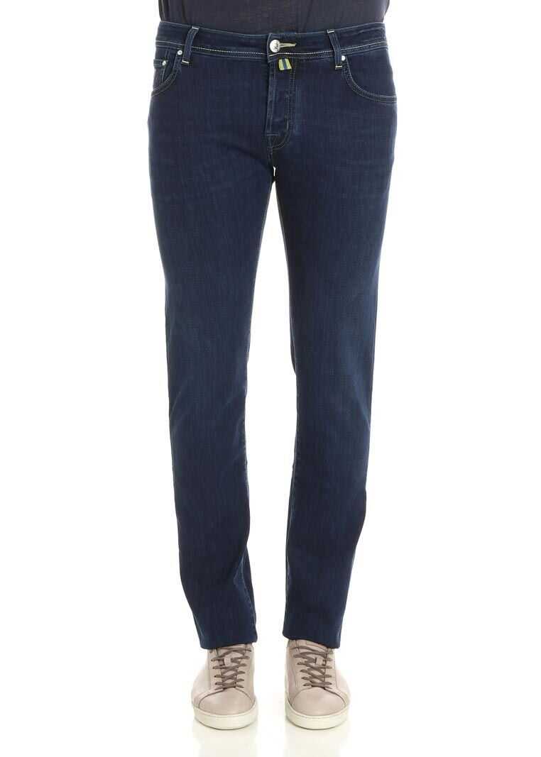 Blug Jacob Cohen Blue 5 Pocket Jeans Blue