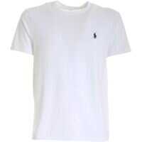 Tricouri White T-Shirt With Blue Logo Barbati