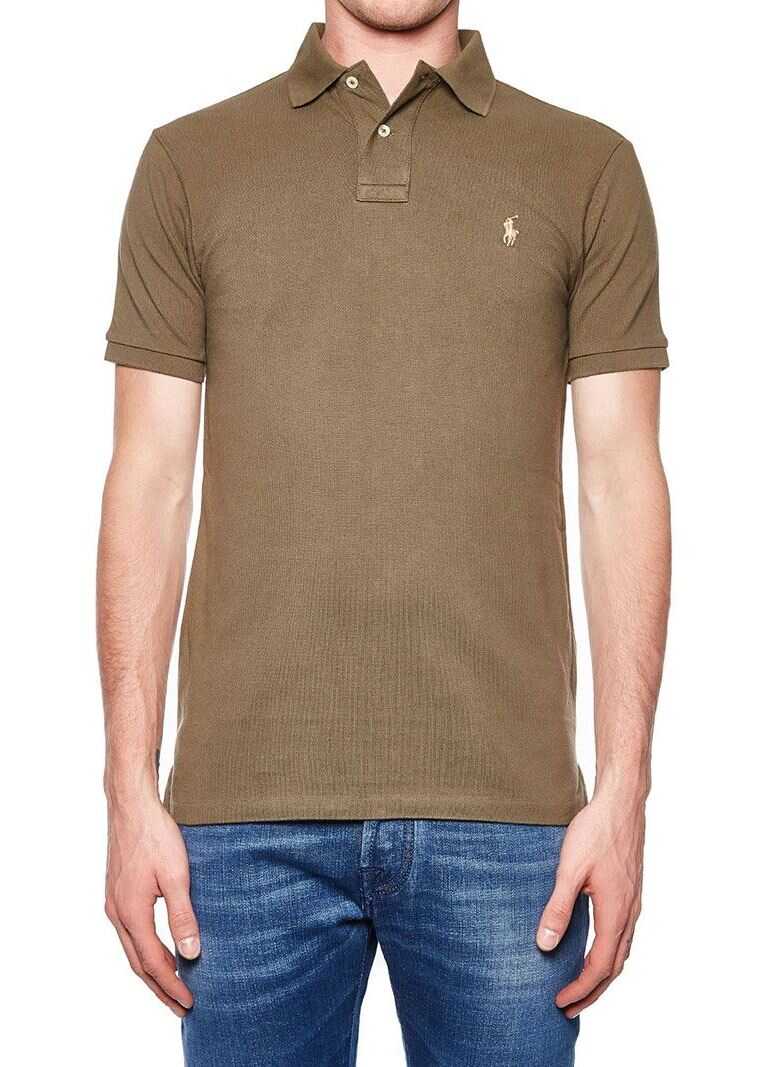 Tricou Ralph Lauren Cotton Pique Polo Brown