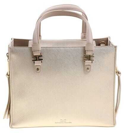 Geanta femei Elisabetta Franchi Golden Eco-Leather Shoulder Bag Gold