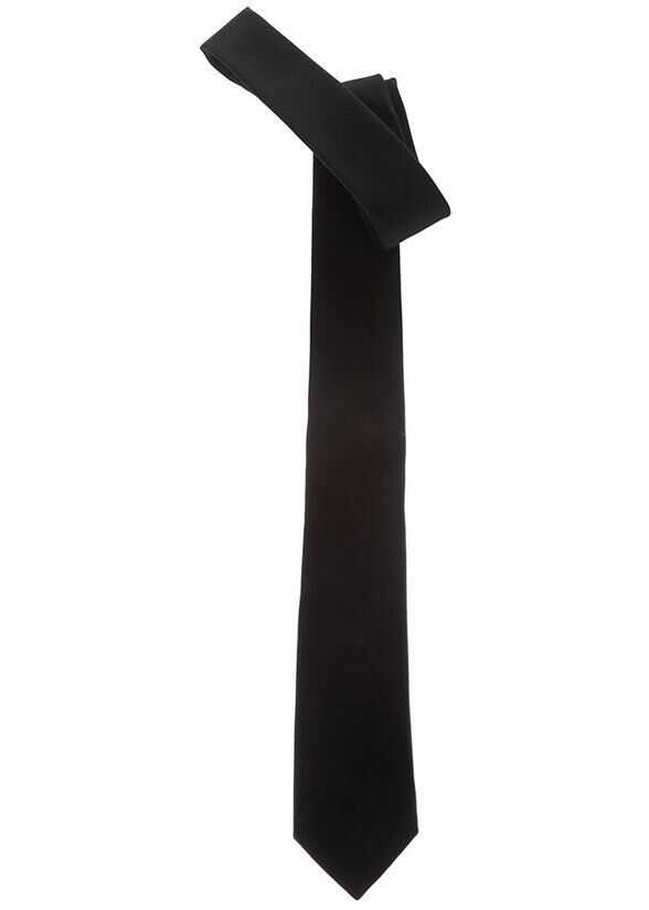 Cravata Valentino Garavani Black Silk Tie Black