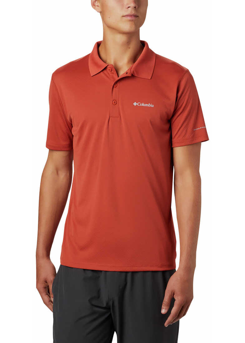 Columbia Zero Rules Polo Shirt AM6082012 Carnelian Red