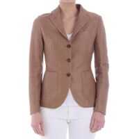 Jachete Camel-Colored Single-Breasted Jacket Femei
