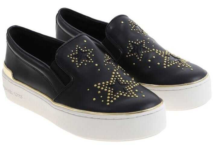 Tenis Michael Kors Black Tyson Slip On With Golden Stars Black