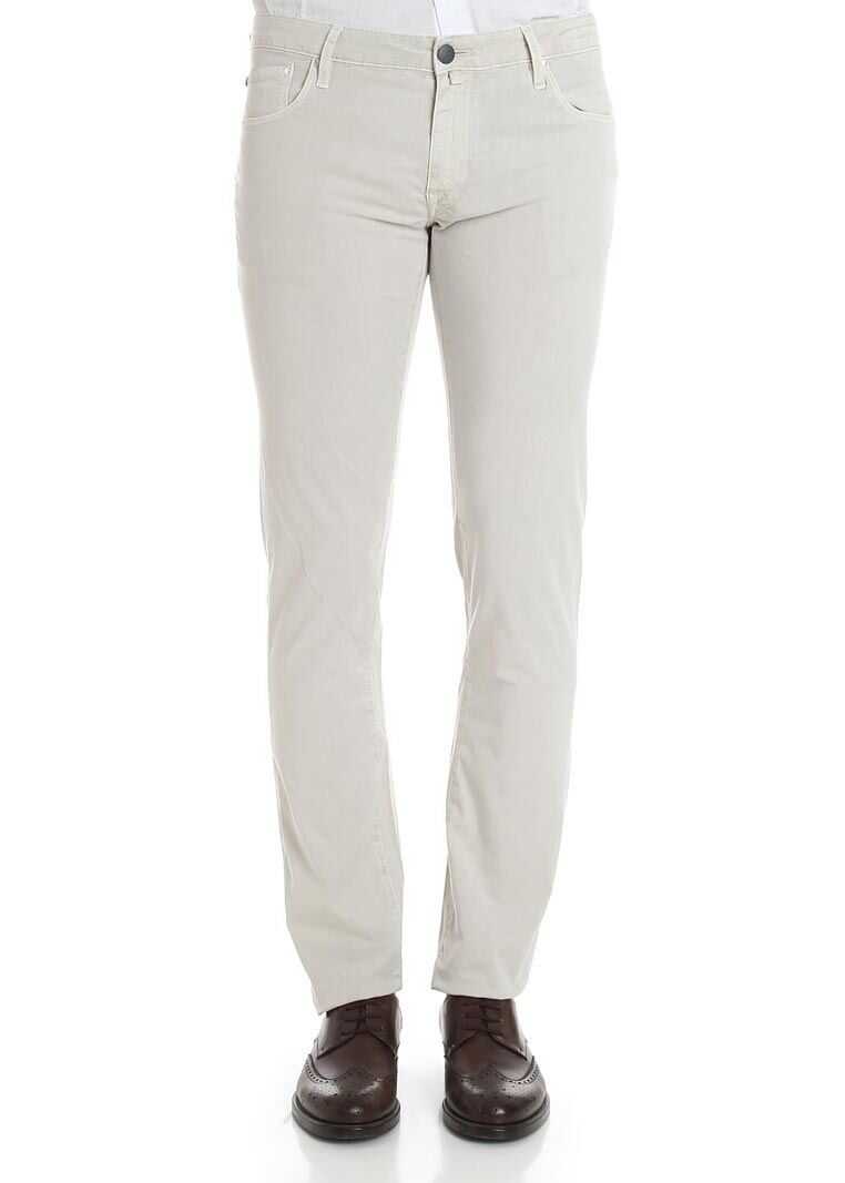 Blug Jacob Cohen Ice-Colored 5 Pocket Jeans White