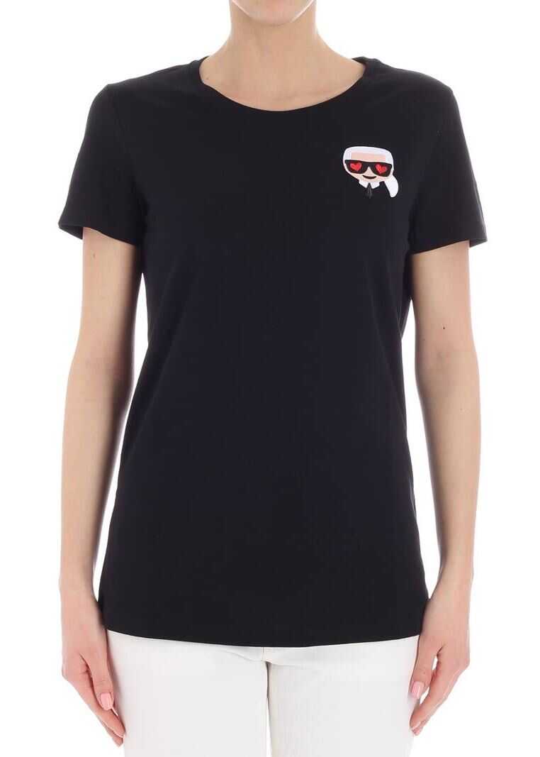 Tricou Karl Lagerfeld Black Ikonik Emoj Karl T-Shirt Black