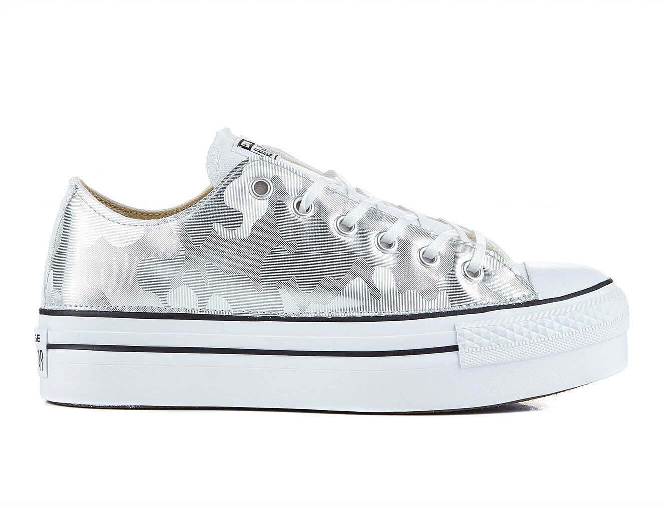 Tenis Converse Sneakers Platform Canvas Limited Edition Silver