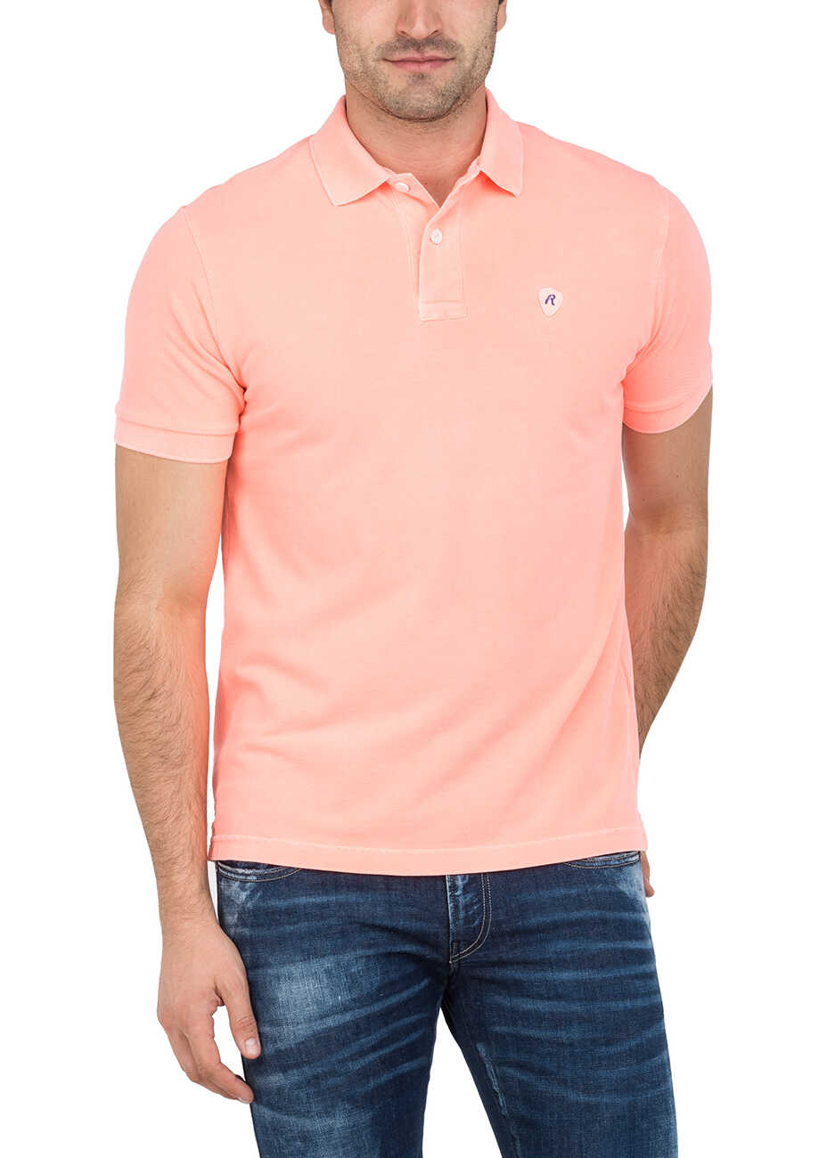 Tricou Replay Men's Coral Polo Shirt Coral Fluo
