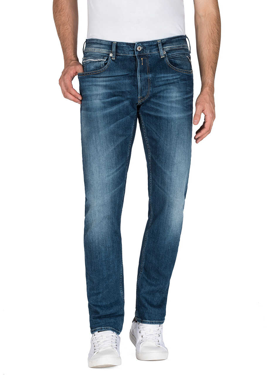 Blug Replay Men's Light Blue Straight Fit Jeans N/A