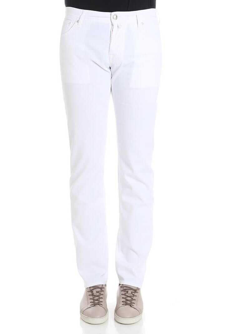 Blug Jacob Cohen White Cotton Jeans White