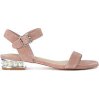 Sandale Cashmere Pink Leather Sandal With Pearls Femei