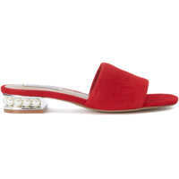 Sandale Steve Madden Costa Red Leather Sandal With Pearls