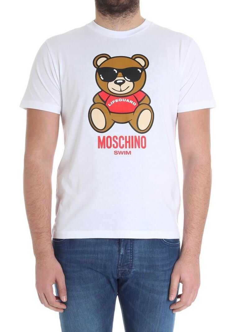 Tricou Moschino White Teddy Bear Lifeguard T-Shirt (Swim) White