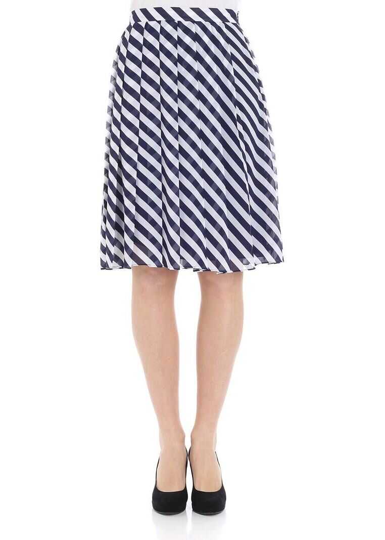 Fusta Michael Kors Blue And White Striped Skirt Blue