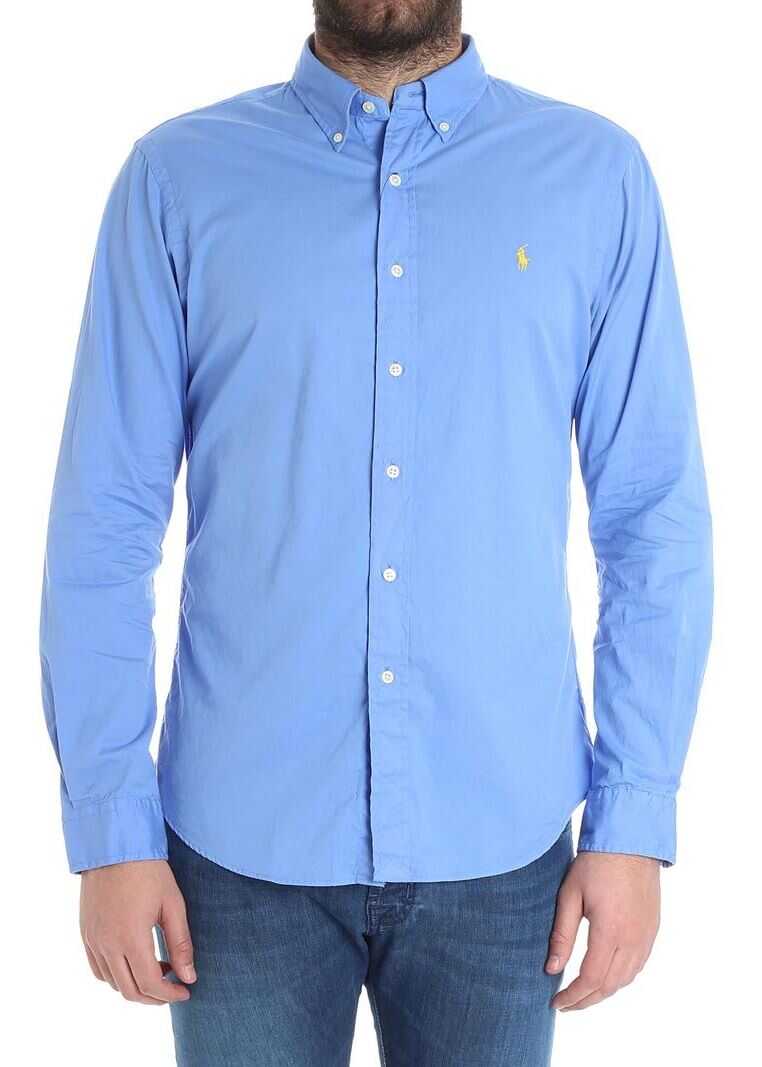 Camasa Ralph Lauren Light Blue Cotton Shirt Light Blue