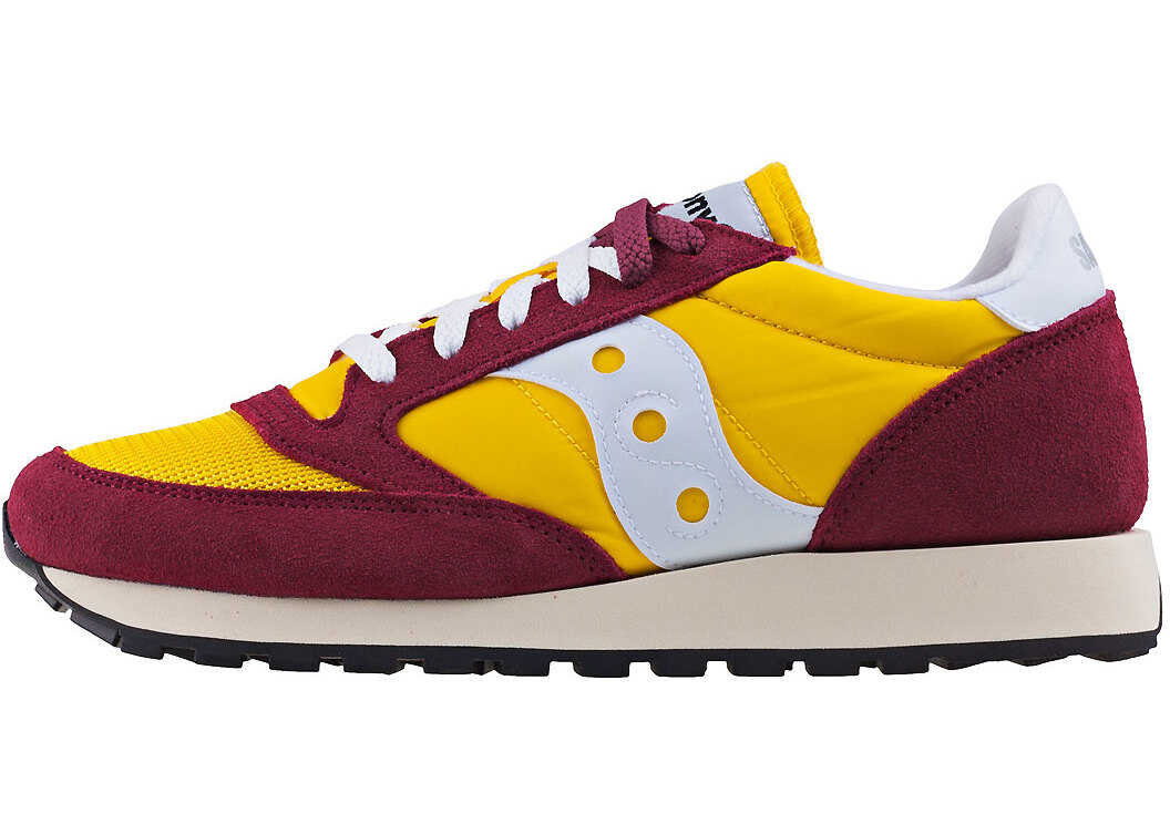 Tenis Saucony Jazz Original Vintage Trainers In Burgundy Yellow Red