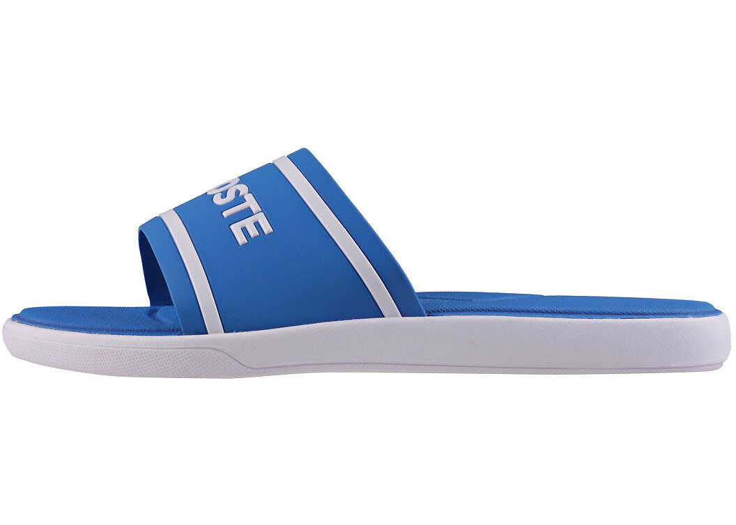Slap Lacoste L.30 Slide 118 2 Slide In Blue White Blue