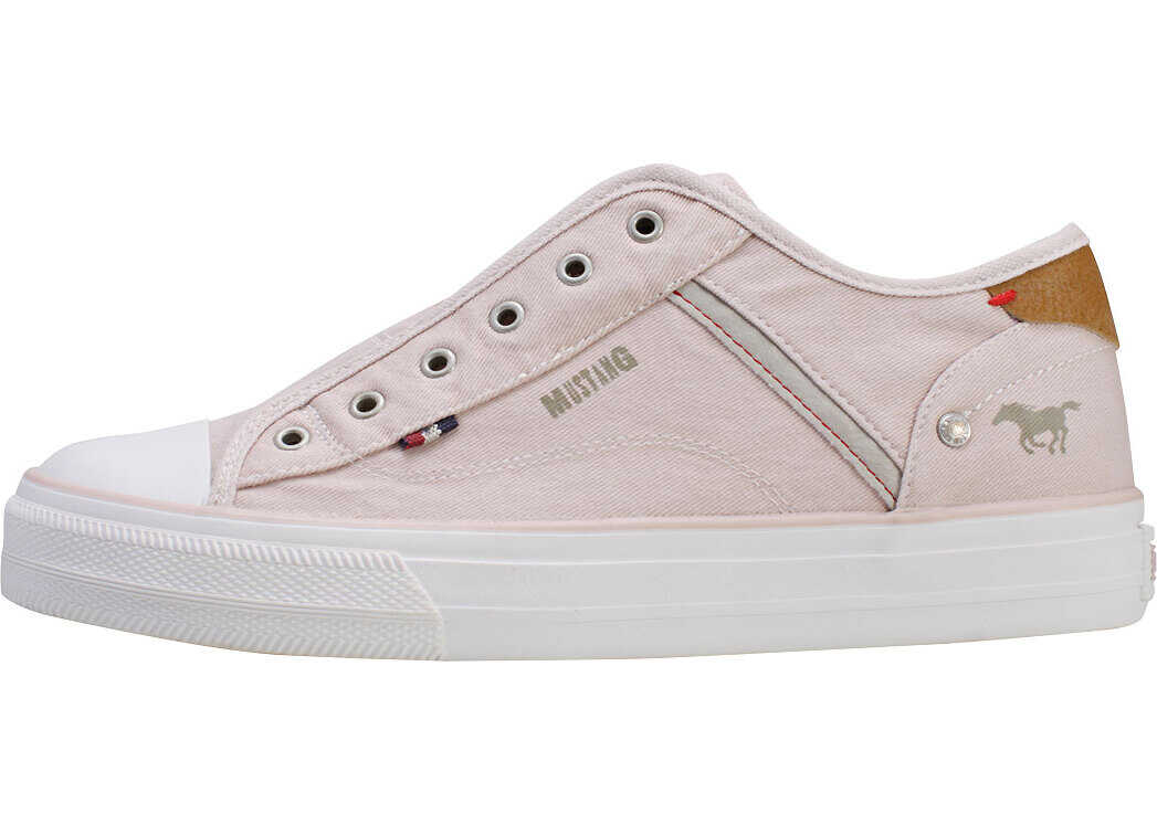 Mustang Laceless Low Top Slip On In Rose Pink