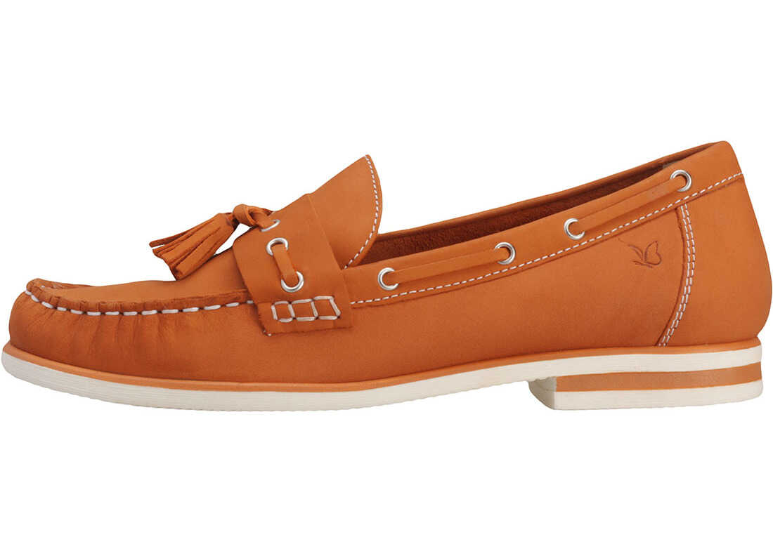 Mocasin Caprice Laceless Tassel Loafer Orange Moccasins In Tan Tan