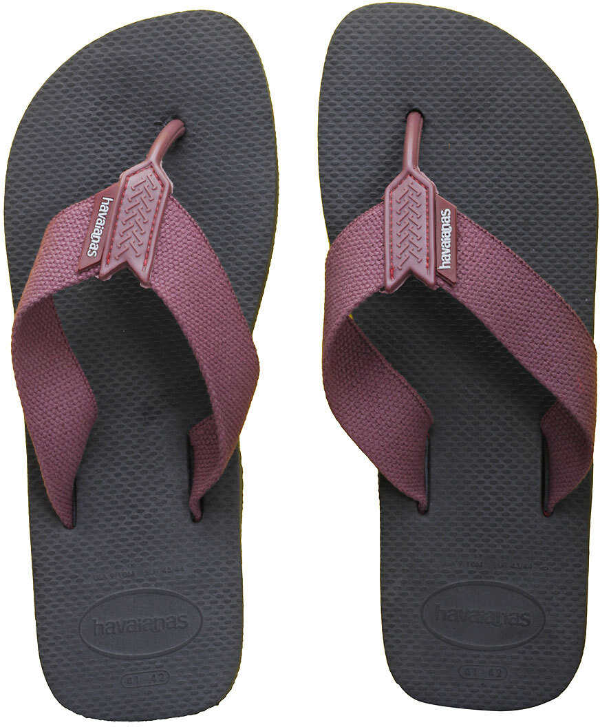 Slap Havaianas Urban Basic Flip Flops In Grey Burgundy Grey