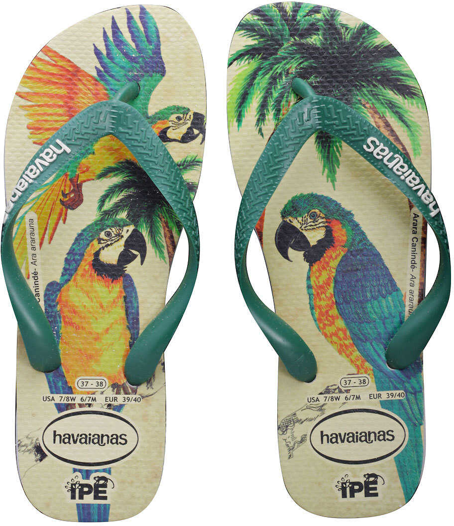 Slap Havaianas Ipe Flip Flops In Beige Green Beige