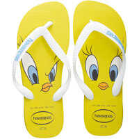 Slapi Looney Tunes Flip Flops In Yellow White Femei