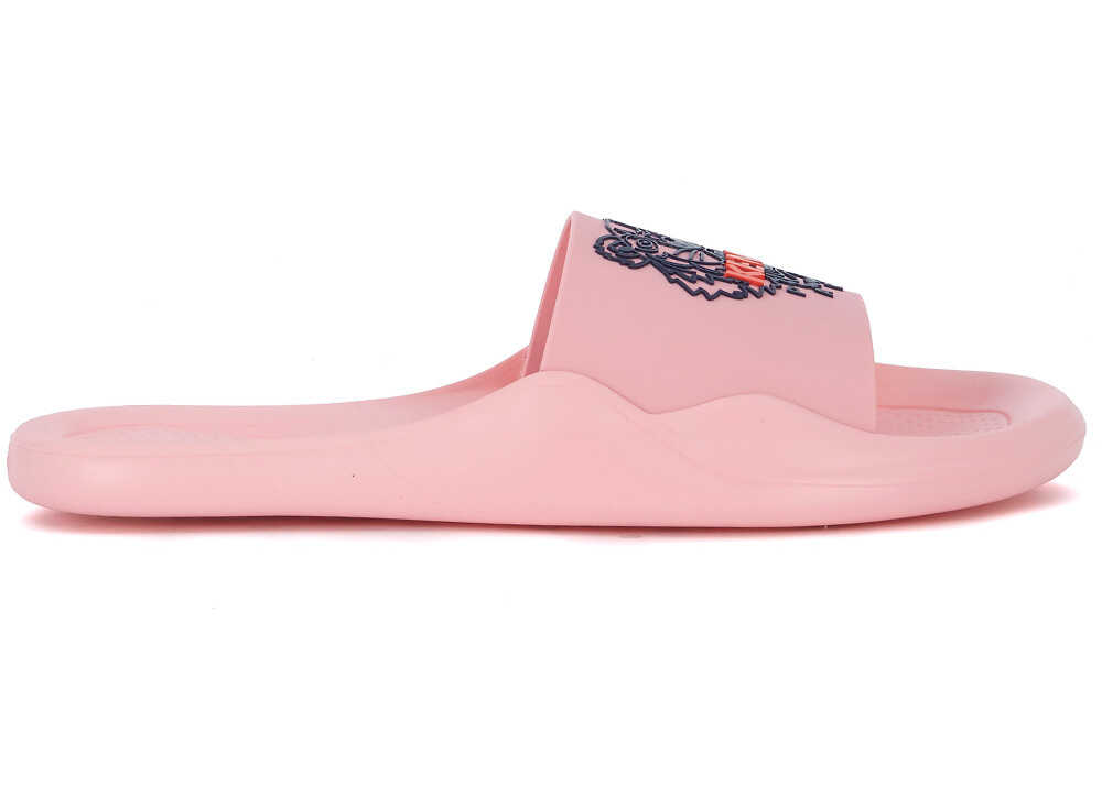 Sandala Kenzo Slipper Kenzo In Gomma Rosa Con Grafica Tigre Pink