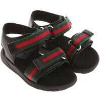 Sandale Black Sandals With Logo Fete