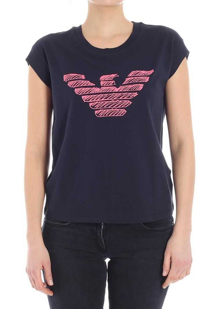 Bluza Emporio Armani Black Top With Logo Blue