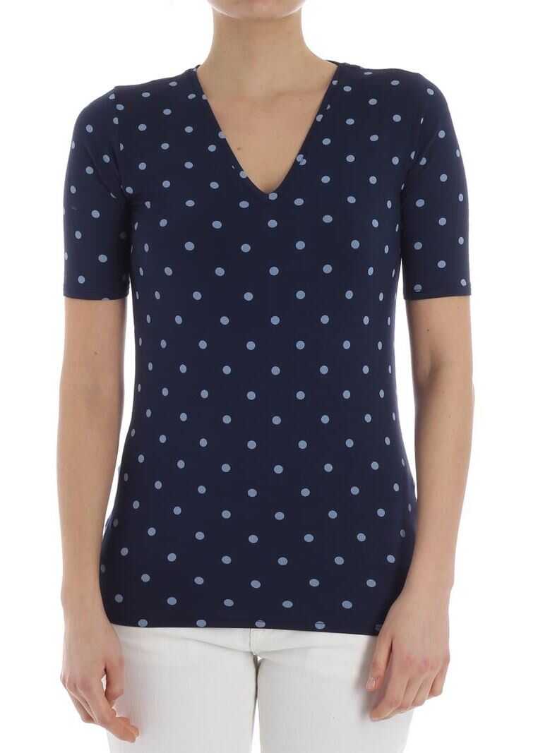 Bluza Tommy Hilfiger Blue Polka Dot T-Shirt Blue