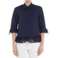 Camasi Blue Embroidered Blouse Femei