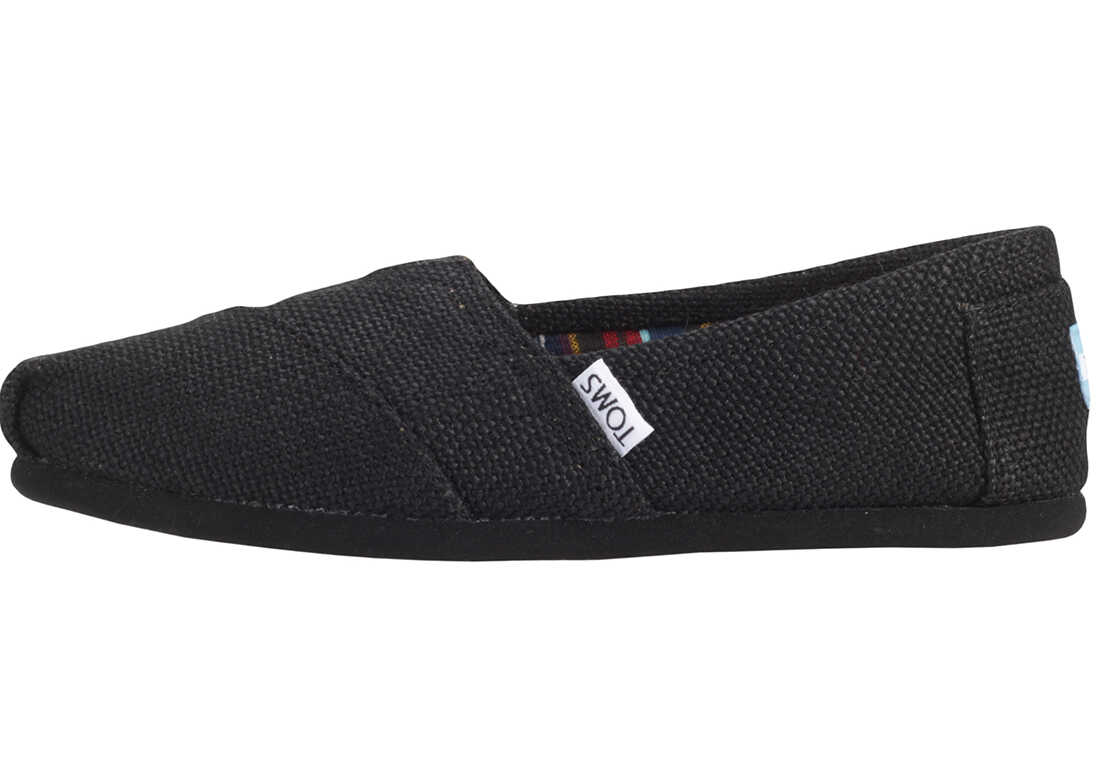 Espadrila TOMS Classic Burlap Espadrilles In Black Black