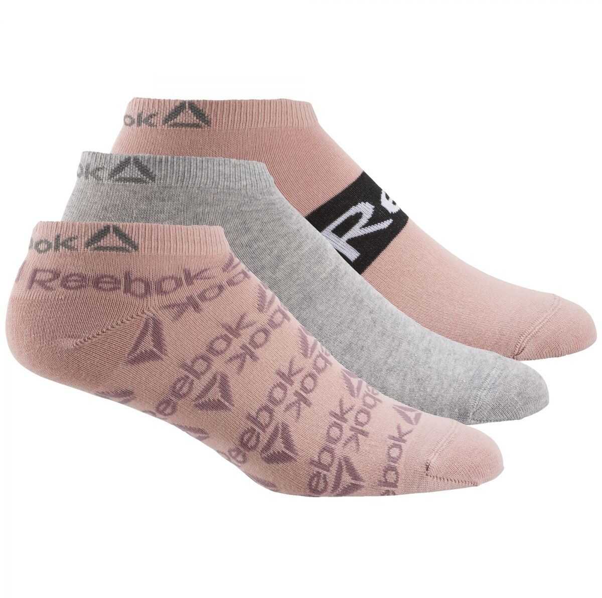 Soseta Reebok W FOUND GRPH SOCK 3P CHLPNK/MGREYH/CHLPNK
