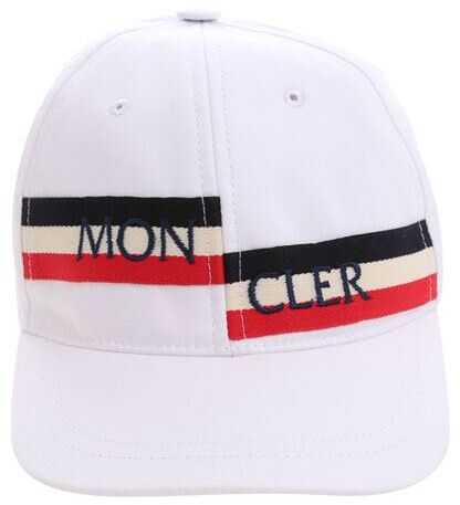 Palarie Moncler Kids White Logo Hat White