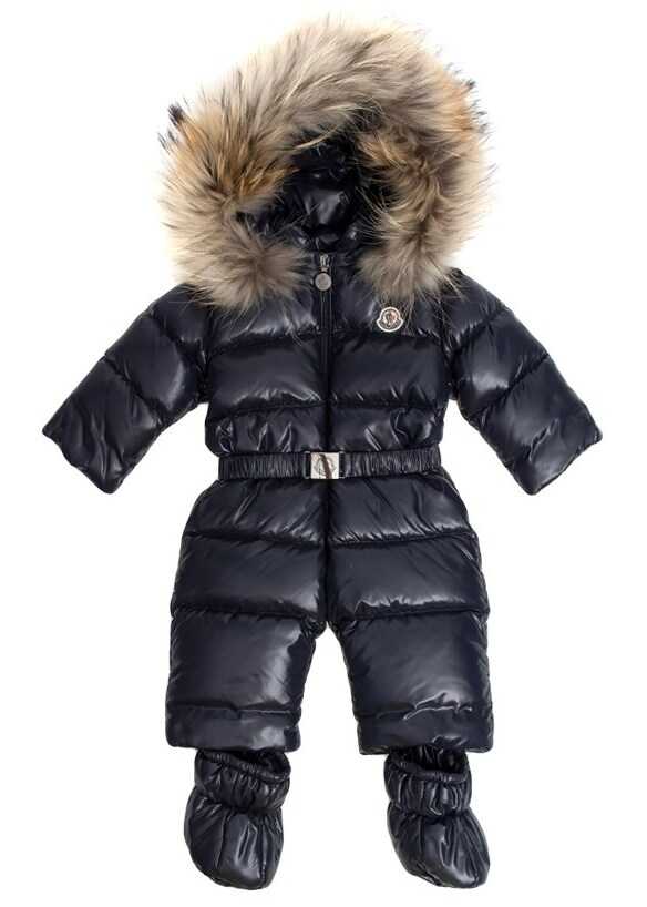 Geaca Moncler Kids Crystal Padded Suit Blue