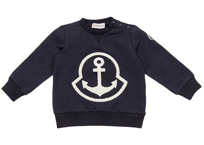 Pulover Moncler Kids Crew Neck Sweater Blue