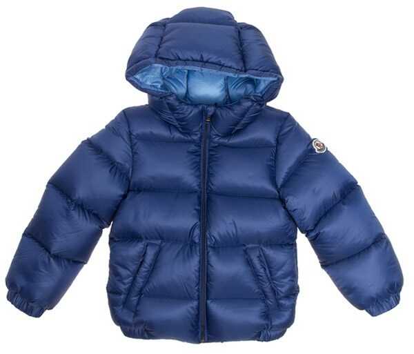 Moncler Kids New Macaire Down Jacket Blue