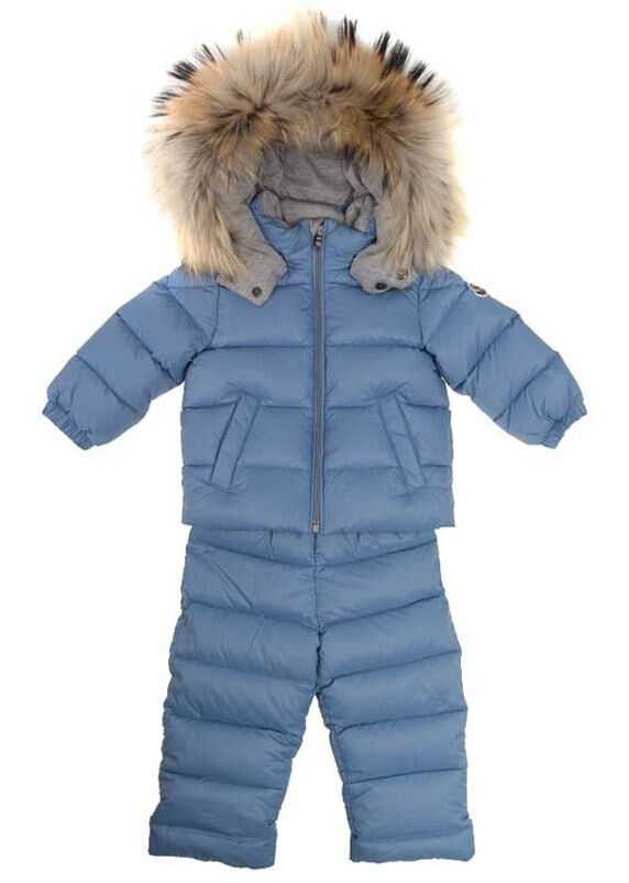 Set Moncler Kids New Mauger Padded Suit Light Blue