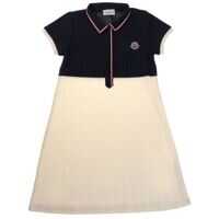 Rochii Blue And Cream Cotton Piquè Dress Fete